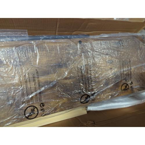 Shila Lift Up Storage Full Bed Frame & Charging Station, Rustic Brown