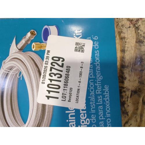 Smart Choice - Stainless-Steel Refrigerator Waterline Kit Required for Hook-Up - Silver