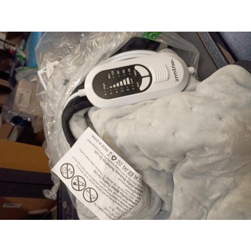 Electric Heated Blanket, Soft Flannel Fabric Heating Blanket Features 5-Level Temperature Adjustment Machine Washable ETL Certified Double-Sided Heating