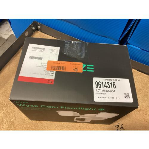 Wyze Wired Outdoor Wi-Fi Floodlight v2 Home Security Camera with 2K Video, Color Night Vision, Motion Activated LEDs - White