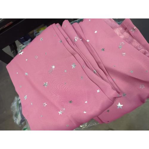 BGment Pink Blackout Curtains for Girls Bedroom, Sparkling Star Curtains Thermal Insulated Grommet Window Drapes for Dreamy Cute Princess Style Room Decor, Set of 2 Panels, 42 x 63 Inch