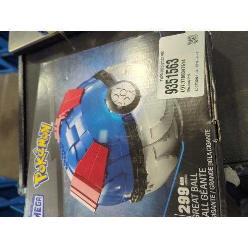 MEGA Pokemon Jumbo Great Ball Building Kit with Lights - 299pcs