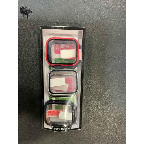 6 Pack Hard PC Case with Tempered Glass Screen Protector 44mm for Apple Watch SE 3/SE(2nd) Series 6/SE/5/4,Rontion Ultra-Thin Scratch Resistant Full Protective Bumper Cover for iWatch 44mm Accessorie