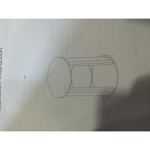 Brown Cylindrical Nightstand With Shelf
