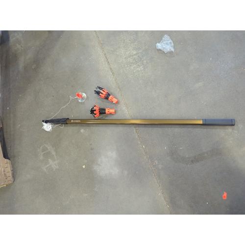 LOVEETA® Gen2 12Ft [18Ft Reach] Lightweight Extendable Light Bulb Changer Pole for High Ceilings – Telescopic Light Bulb Pole Changer with Bulb Gripper - Champagne Gold