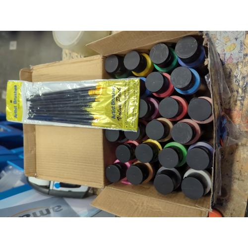 TMOL Acrylic Paint Set, 24 Colors (2 oz/Bottle) with 12 Art Brushes, Art Supplies for Painting Canvas, Wood, Ceramic & Fabric, Rich Pigments Lasting Quality for Beginners, Students & Professional Artist