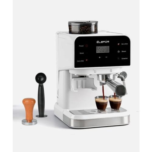 Elefor Espresso Machine 20 Bar, Coffee Maker with grinder Black