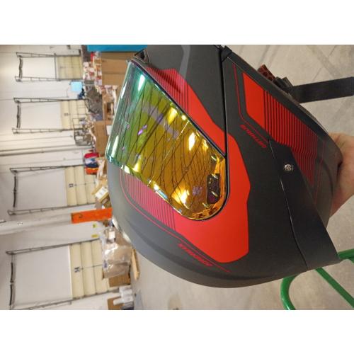 Modular LED DOT Adult Motorcycle Helmet for Street Bike (Red, XL) | 180 Degree Flip Up, Quick Release Visor Sun Shield, 3 Lighting Modes, ABS Shell, Bluetooth Ready