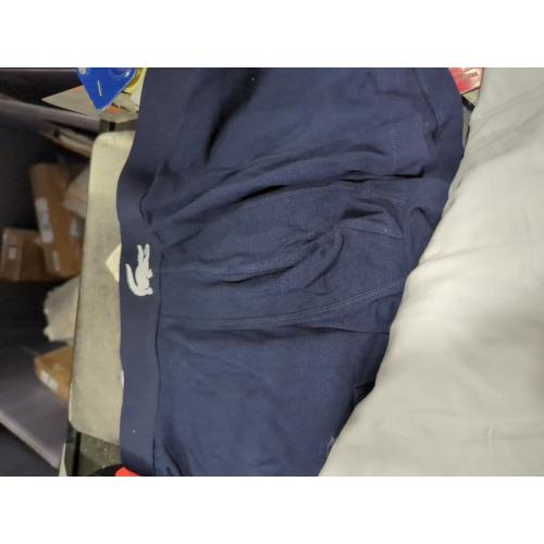 Size Large Lacoste mens Cotton Stretch Big Croc Print Boxer Briefs, 3-pack