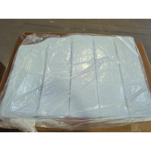 24KF Light Blue Teddy Fabric Tufted King Upholstered Headboard, Modern Vertical Channel Design California King Headboard with Stepped Silhouette Top Edge,6026-K-Teddy Light Blue