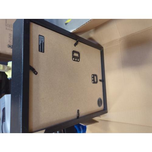 Americanflat 8x10 Shadow Box Frame with Shatter-Resistant Glass - Use as 6x8 Frame with Mat or 8x10 Without Mat - Silhouette Collection - Black with Soft Felt Back