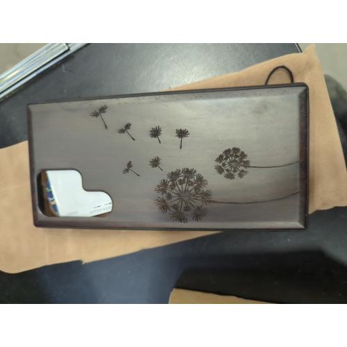 Carveit Wood Case for Galaxy S22 Ultra Case 2022 [Natural Wood & Black Soft TPU] Shockproof Protective Cover Unique Wooden Design Compatible with Samsung