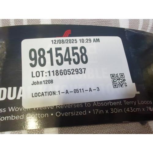 Set of 3 Color White All-Clad Striped Dual Kitchen Towel in Titanium