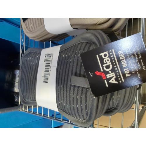 All-Clad Premium Pot Holder & Hot Pad: Heat Resistant to 500 Degrees - 100% Cotton, 10x6.25 Hot Pad for Kitchen and Barbeque, (6-Pack), Pewter