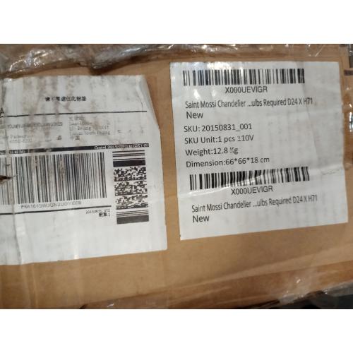 SM Saint Mossi Modern K9 Crystal Spral Raindrop Chandelier Lighting Flush Mount Crystal Chandeliers, Crystal Light Fixture, 8 GU10 Bulbs Required D24 X H69