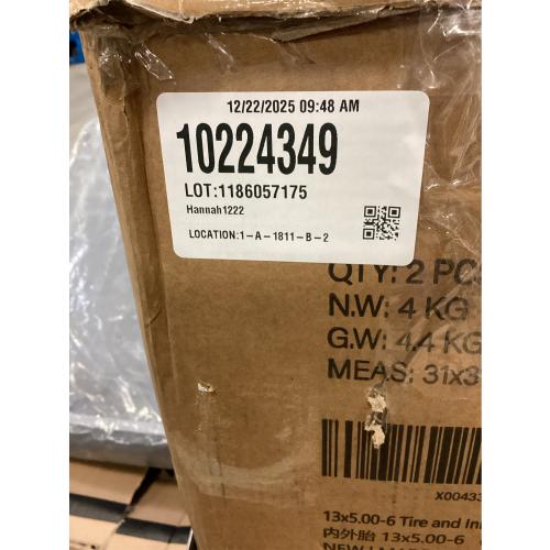 13x5.00-6 Tire and Inner Tube Set, TR-13 Straight Valve Stem, Replacement Riding Mower Front Wheel Assembly, 2 Pack