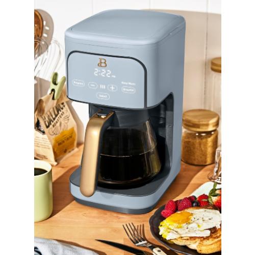 Beautiful 12 Cup Programmable Coffee Maker, White Icing by Drew Barrymore