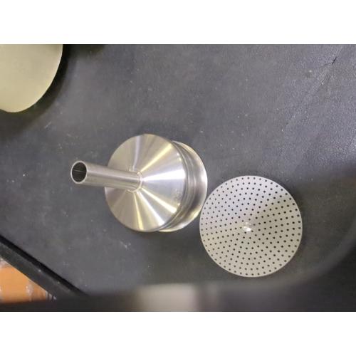 Easyworkz Stainless Steel Coffee Funnel Filter with Reducer, Espresso Maker Replacement,6 cup size