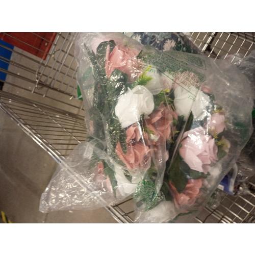 NUPTIO Large Flower Balls for Centerpieces - 2 Pcs 13.8in Diameter Dusty Rose & White Artificial Flower Ball Arrangement Bouquet Wedding Centerpieces for Tables - Fake Rose Flowers for Weddings Decor