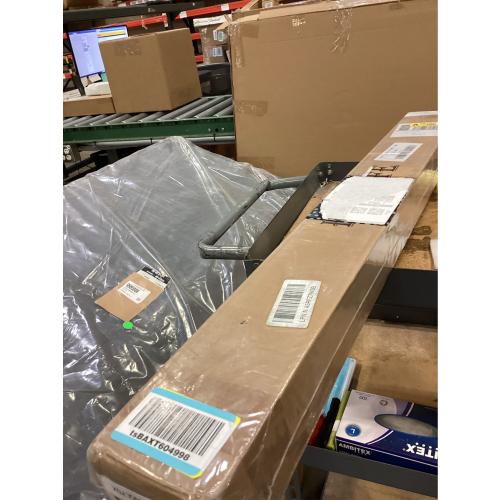 EaseLife 36 Bifold Sliding Barn Door Hardware Track Kit for 2 Closet Door,Top Mount Roller,Slide Smoothly Quietly,Easy Install,Black,Fit for Double 16 Wide Bi-Folding Door (Hardware Only)