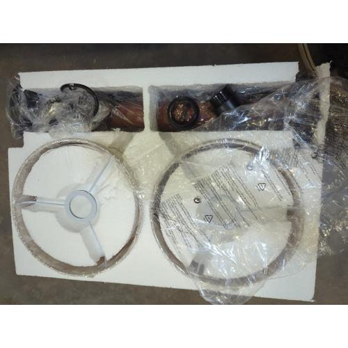 Set of 2 Wall Lights Brown, Black, and Beige
