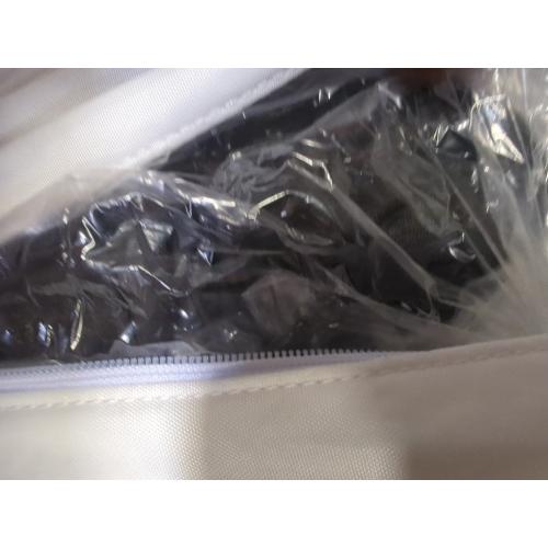 Big Joe Lotus Foam Filled Teardrop Bean Bag Chair with Removable Cover, Ivory Short Shag, Soft Faux Fur, 4 feet Big, Fuf Large Teardrop