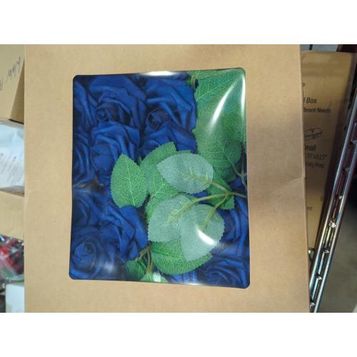 [25PCS] Navy Blue Roses Artificial Flowers with Long Stem Real Touch Fake Foam Roses for Decoration DIY Wedding Bouquets Centerpieces Bridal Shower Flower Arrangements Home Decor