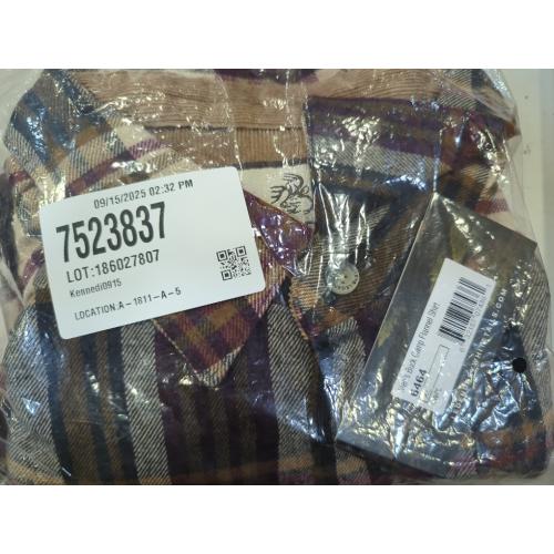 Cedarwood Plaid Legendary Whitetails Men's Buck Camp Flannel Shirt Long Sleeve Button Down 100% Cotton