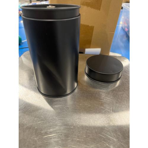 Tanlade 10 Pcs Tea Tin Canister Metal Round Can with Airtight Lid Double Sealed Tea Tin Canisters, with 1 Erasable Chalk Marker and 16 Stickers for Loose Leaf Coffee Sugar, 16 oz (there are some dents)