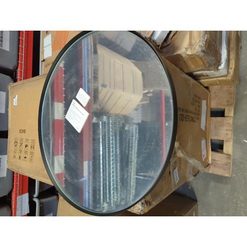 Round Black Framed Mirror