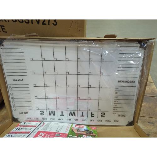 Acrylic Wall Calendar with Dry Erase Surface | 28x20 Clear Monthly Planning Board | Includes 8 Color Markers, Eraser, Multi-Color Standoff Screws, and Installation Kit | Perfect for Home & Office