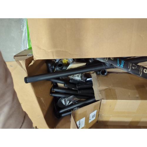 Industrial Iron Pipe Shelving Wall-Mount(No Plank): 5-Tier DIY Open Bookshelf - Iron Pipe Storage Shelves