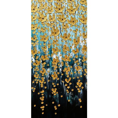 zoinart Hand Paintings 3D Floral Canvas Wall Art 24x24 Inches Abstract Floral Paintings Modern Contemporary Texture Wall Art Tree Black and White Artwork for Home Decorations