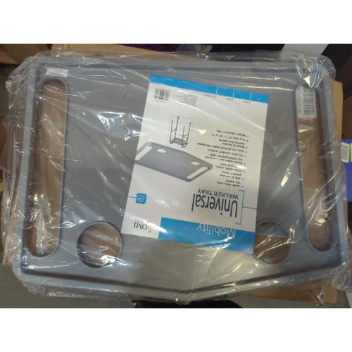 DMI Walker Tray With Cup Holders, Walker Tray For Folding Walkers, Mobility Accessory for Seniors, Tray Table for Standard Walkers, Multipurpose and Portable, Gray