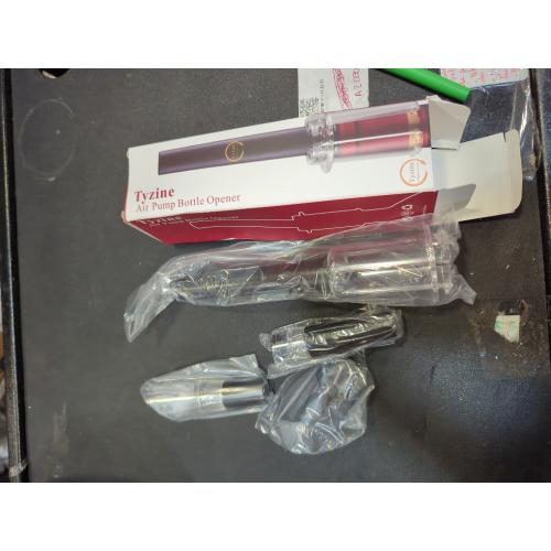 Black Air Pressure Pump Bottle Opener With Foil Cutter,Aerator Pourer,Vacuum Stopper(4PCS),Simple Cork Remover,Efficient Corkscrew Bottle Opener,Great For Wine Lovers,Perfect Wine Gift.