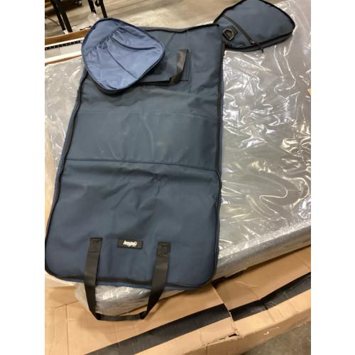 Halfday Convertible 2-in-1 Garment Duffel Weekender Bag 45L | Wrinkle-Free Travel, Hanging Suit Compartment, Shoe Pockets, Trolley Sleeve. Durable & Water-Resistant Carry-On, Marine