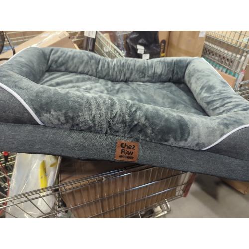 Size XL Color Grey Washable Orthopedic Large Dog Bed - Removable Orthopedic Foam Dogs Beds with Bolsters Waterproof Large Dog Bed and Non-Slip Bottom Extra Large Dogs Beds Sofa