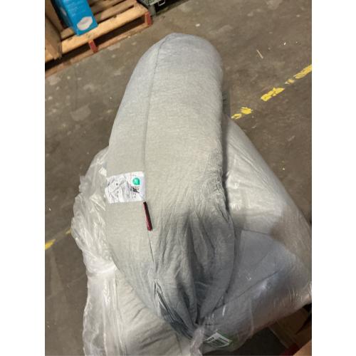 Momcozy J-Shaped Pregnancy Pillow for Sleeping with Cooling Cover – Maternity Body Pillow for Pregnant Women, Side Sleeper Support for Belly, Hip & Leg, Deep Grey