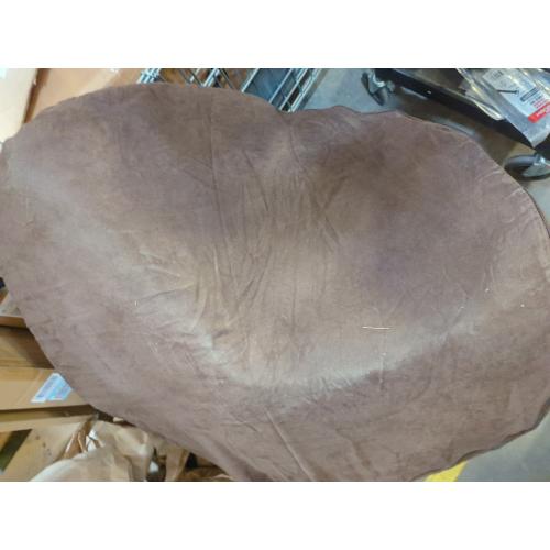 Furhaven 26 Round Orthopedic Dog Bed for Medium/Small Dogs w/ Removable Washable Cover, For Dogs Up to 30 lbs - Sherpa & Suede Snuggery - Espresso, 26-inch