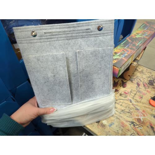 11 inch Soft Grey Felt Tote Organizer Insert for Purses, Backpacks, and Tall Totes