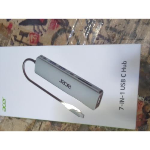 Acer 5 in 1 USB C Hub with 4K HDMI, 100W Power Delivery, 3 USB A Data Ports, USB C to HDMI Multiport Adapter for Laptop, PC, Tablet, MacBook Air, iPad Air, iMac, iPhone 15/16 Pro/Pro Max