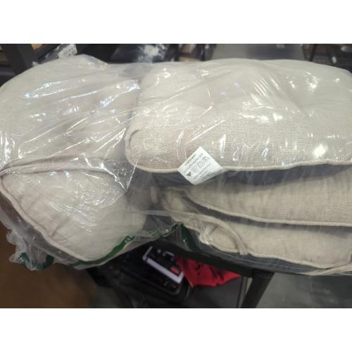 Set of 4 Color beige and black Chair Cushions,