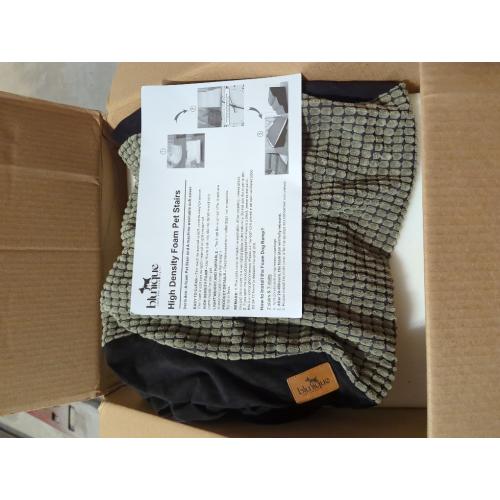 SAGE GREEN Dog Srairs for Small Dogs, 4-Step Dog Ramp for High Beds and Couch, Foam Dog Stairs with Durable Non-Slip Waterproof Fabric Cover, Pet Stairs for Pets Joint