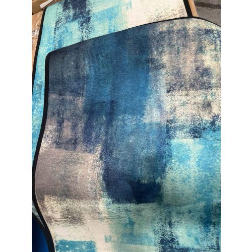 Kitchen Mats for Floor,TOMWISH Turquoise Kitchen Rug Grey Abstract Area Rug Art Painting 17X48 17X24 Non-Slip Kitchen Rug Set for Kitchen Dining Room,Floor Home,Office,Sink,Laundry