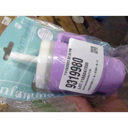 Infantino My 1st Tumbler – Adorable 9 oz. Training Cup with Toddler-Friendly Straw and Handle, Lilac