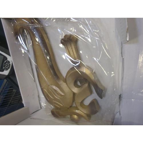 eSplanade Ganesha Ganesh Wall Door Hanging | OM Aum Wall Hanging | Decorative Accessories - Home Decor | Wood - 11.5 Inches - Golden