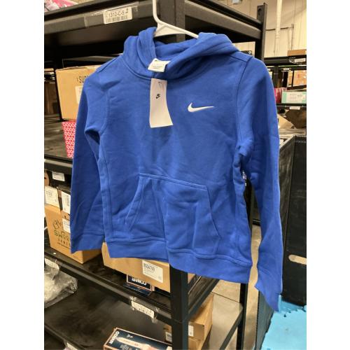 S Nike Youth Fleece Pullover Hoodie (Blue, small)