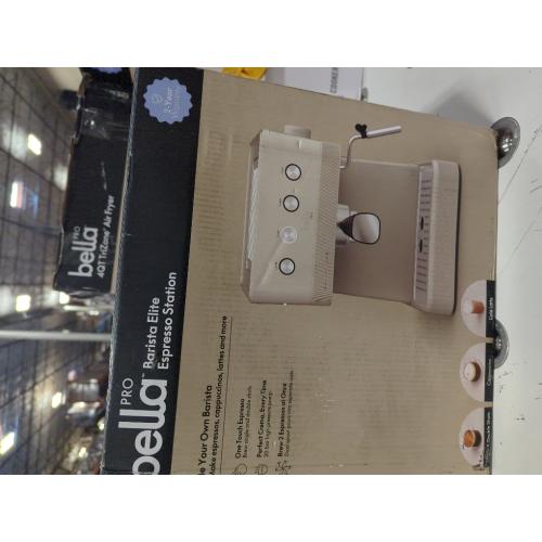 Bella-PRO Barista Elite Espresso Station - Programmable Coffee Maker with 20-Bar High Pressure, Espresso & Cappuccino Machine, Integrated Steam Wand, Single & Double Cup Brewing Options