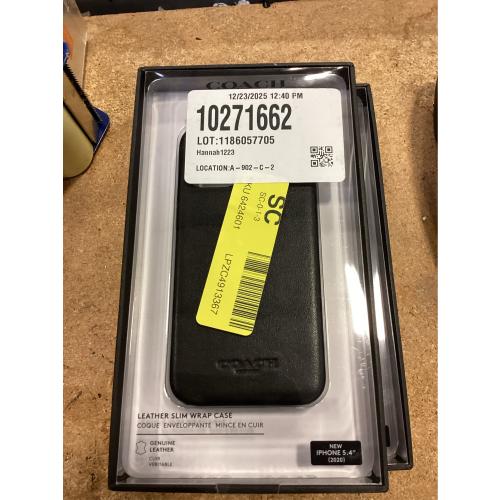 Coach Leather Slim Case for iPhone 12 mini Black