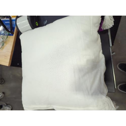 Artistic Accents Decorative Pillow White Beads With Tassel